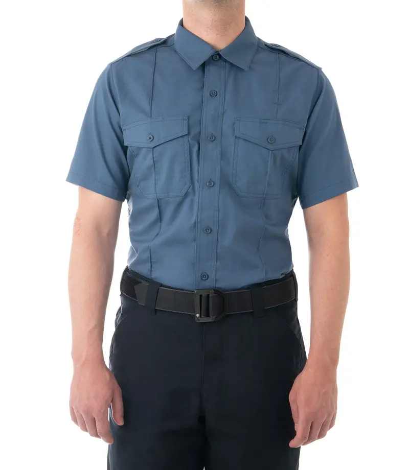 Men'S V2 Pro Duty™ French Blue Uniform Shirt – Short Sleeve 1