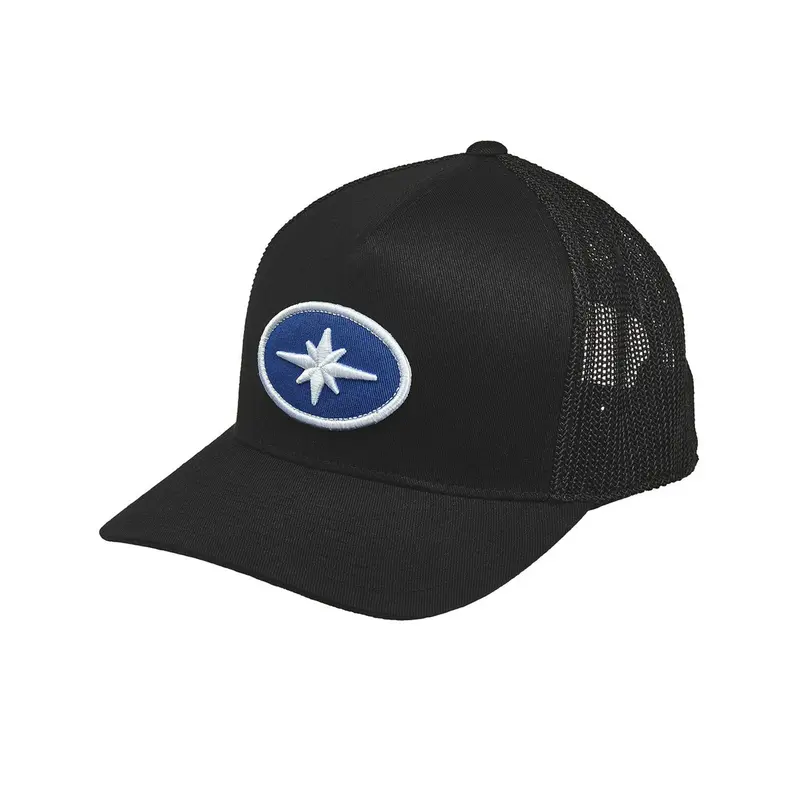 Polaris Ellipse Patch Trucker Hat – Red, Snapback, Breathable, One Size 1