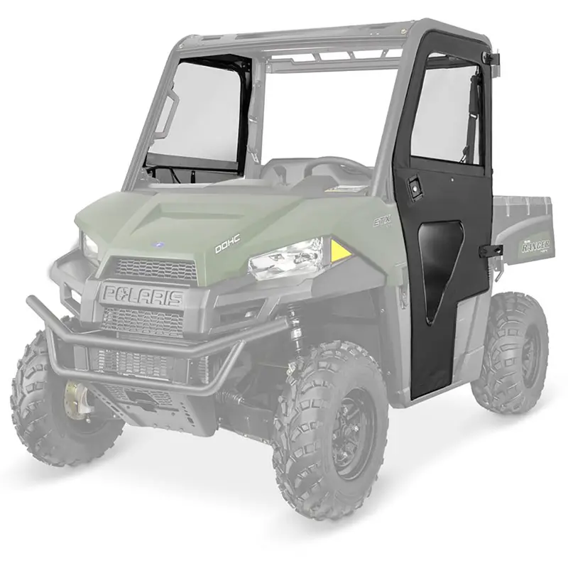 Polaris Front Zip Canvas Window Doors For 2015–2020 Ev Ranger 500 And 570 Crew 1