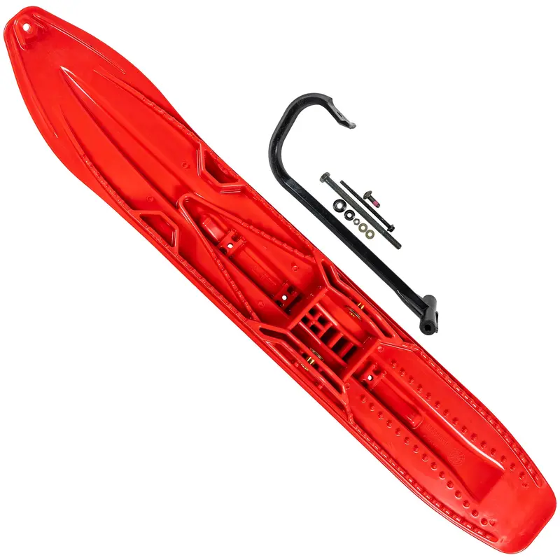 Polaris Indy Red Gripper Skis For Axys Pro-Ride Snowmobiles (Oem Part #2877679-293) 1