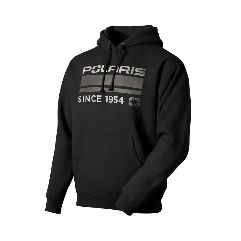 Polaris Men’S Block ‘54 Hoodie – Cotton-Blend, Comfortable Fit, Black 1