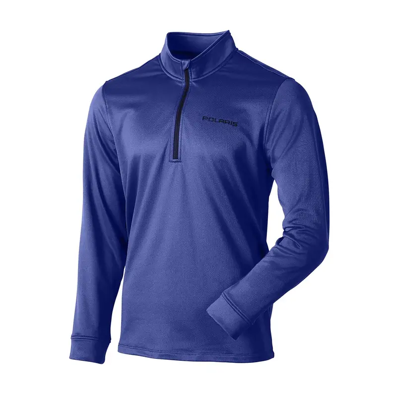 Polaris Men’S Tech Quarter-Zip Fleece – Warm, Stretchy, Blue With Fleece-Lined Interior 1