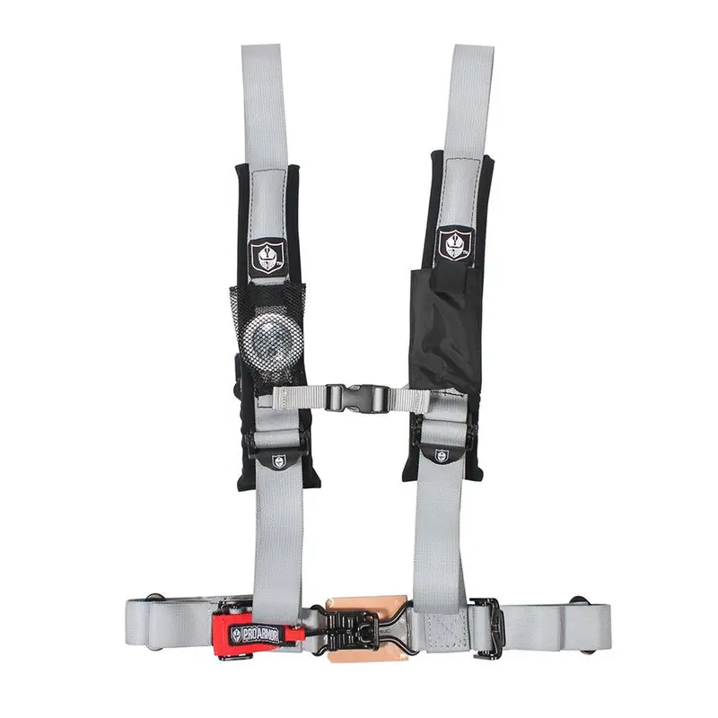 Pro Armor A114220Sv 4-Point Harness — 2-Inch Silver Straps For Compact Fit 1