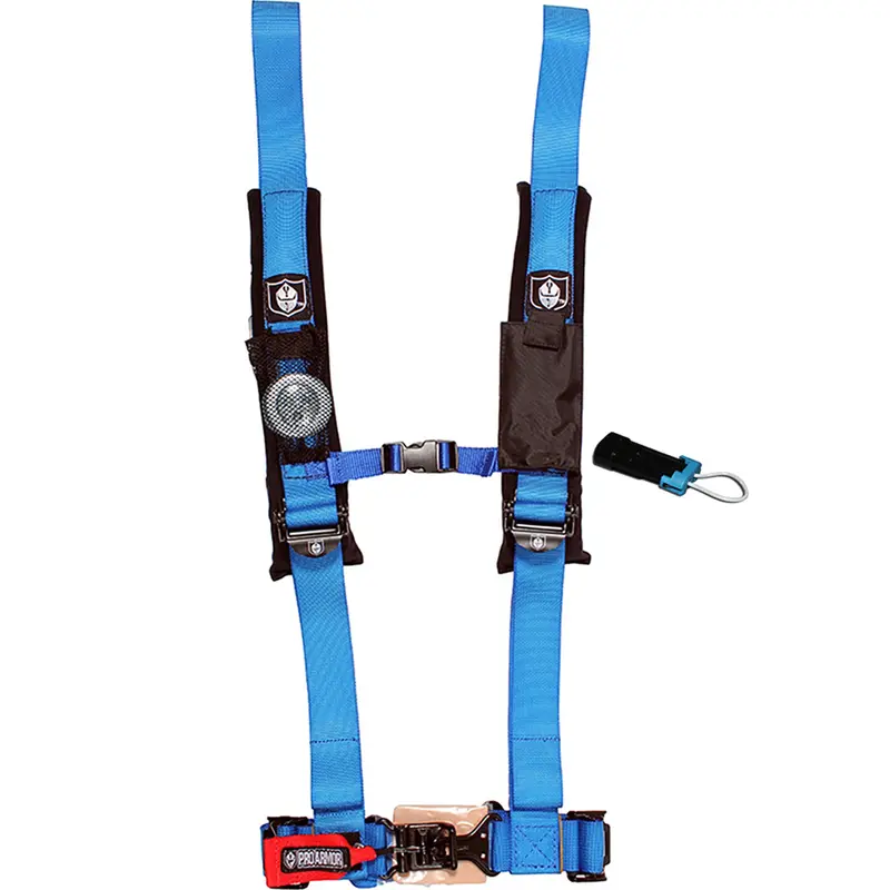 Pro Armor A114220Vb Voodoo Blue 4-Point Harness – 2-Inch Straps With Sewn-In Pads & Bypass Clip 1