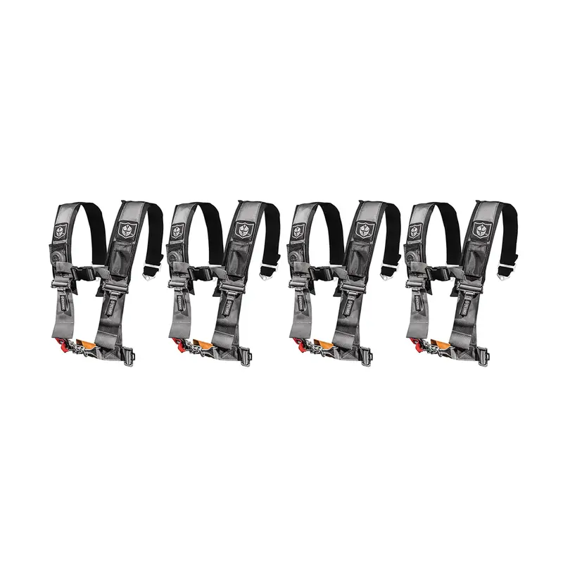 Pro Armor A114230Sv 4-Pack Silver 4-Point Harness – Heavy-Duty 3-Inch Straps 1