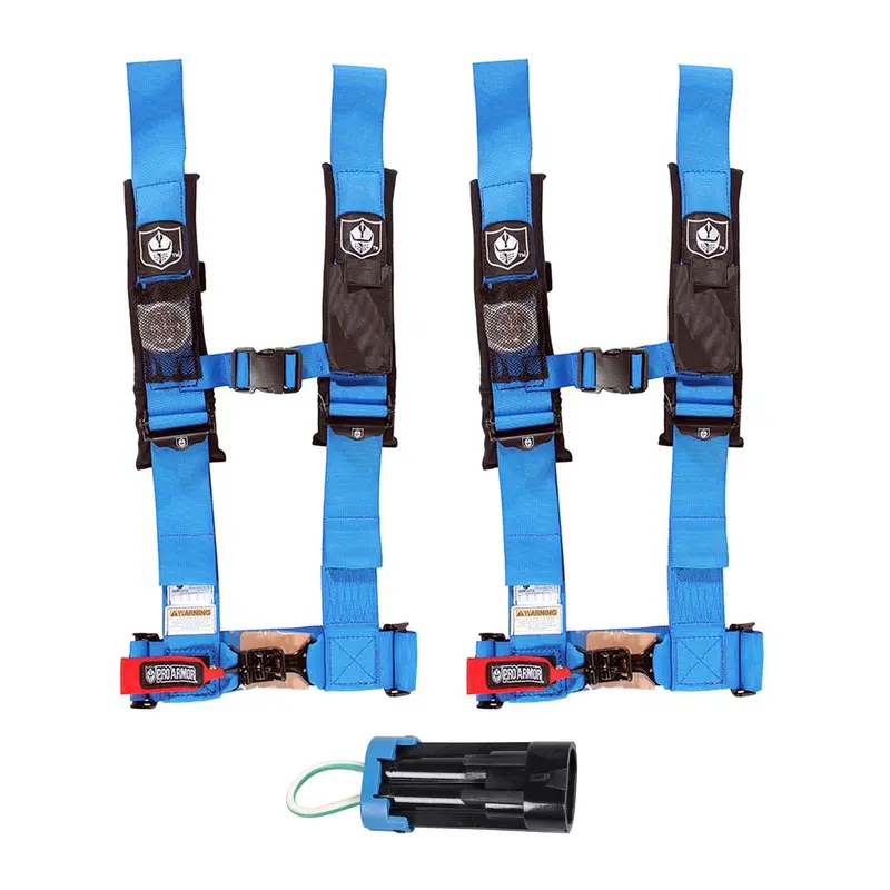 Pro Armor A114230Vb Blue 4-Point Harness – 3-Inch Straps With Bypass Clip For Polaris Rzr & Maverick 900 1