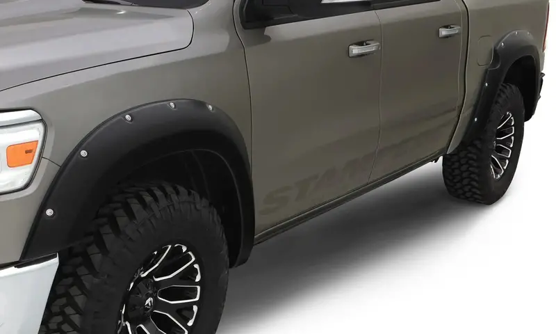 Stampede Ruff Riderz 8409-2 Fender Flare Set – Smooth Black Finish, 4-Piece Full Coverage 1