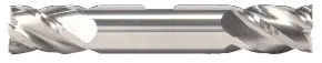 Uncoated Double-End Square End Mill – 11/32" Diameter, 2 Flutes, 3/4" Flute Length, 3-1/2" Overall Length With Weldon Flats 1