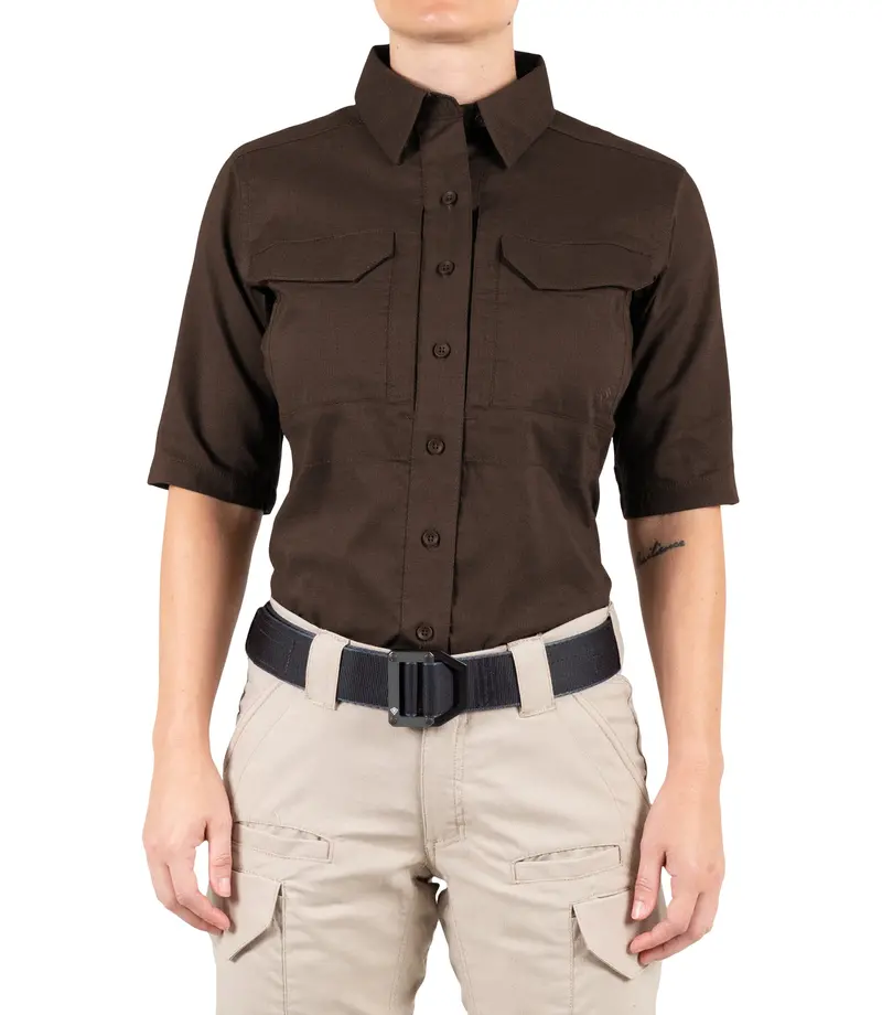 Women'S V2 Tactical Short-Sleeve Duty Shirt – Kodiak Brown & Ranger Green 1