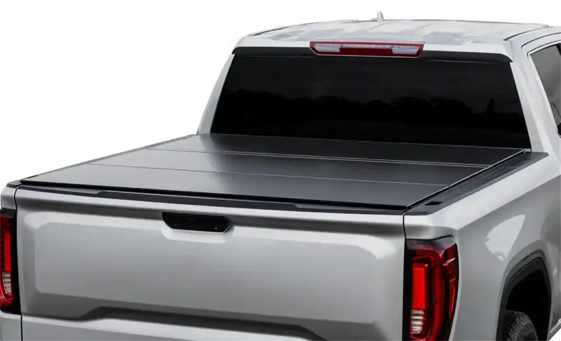 Access Lomax Hard Tri-Fold Truck Bed Cover – Matte Black, Split-Rail Construction 1