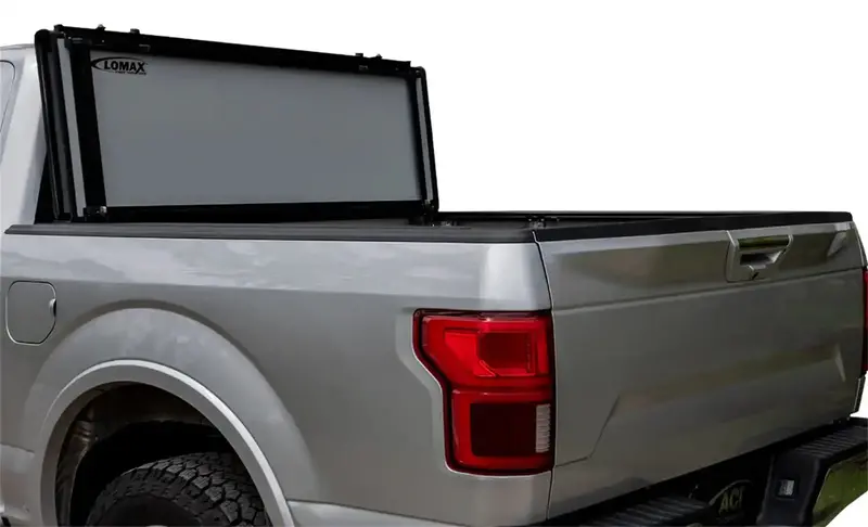 Aci Lomax Stance Hard Tri-Fold Truck Bed Cover – Black Urethane, Split-Rail Design 1