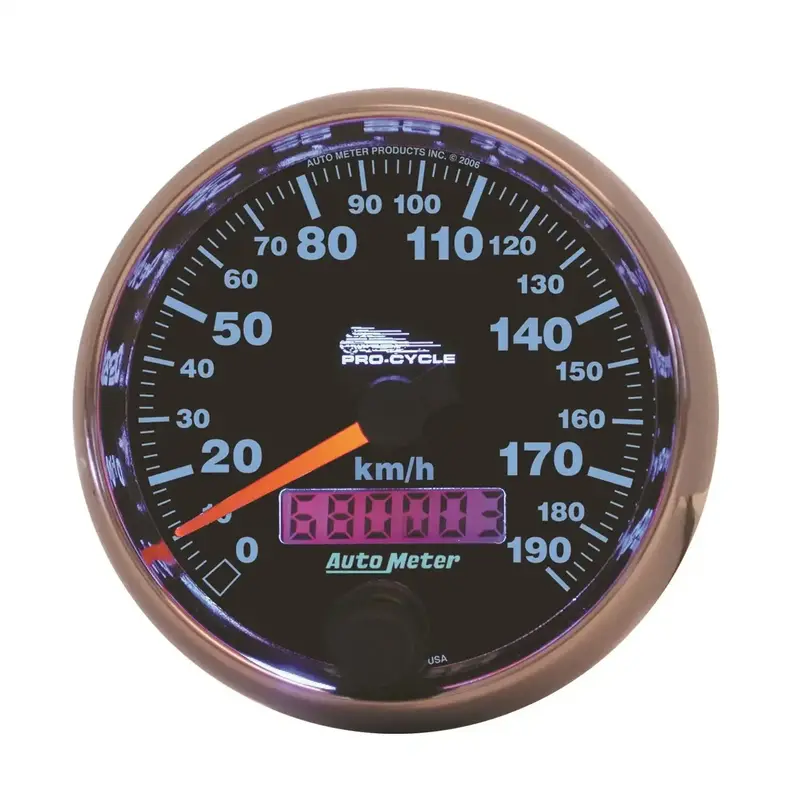 Autometer 19340-M Digital Gauge – High-Definition Blue Led Illumination With Luminous Pointer 1