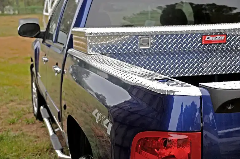 Dee Zee Dz11987 Aluminum Bed Cap Wrap – Brite-Tread Finish With Integrated Stake Pockets 1