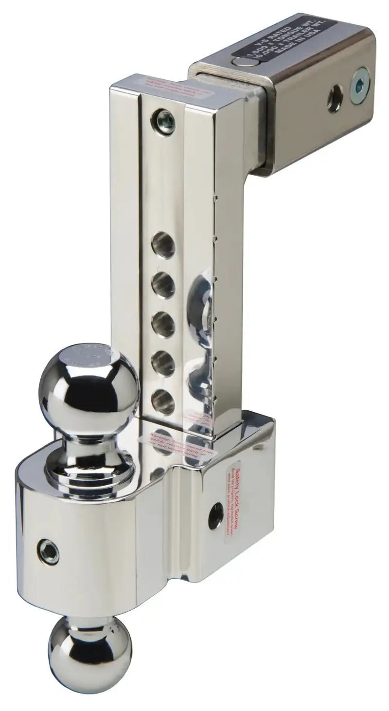 Fastway Flash 8 Silent Tow Hitch Ball Mount – 2.5" Drop, Dual Chromed Balls (2" & 2-5/16") 1