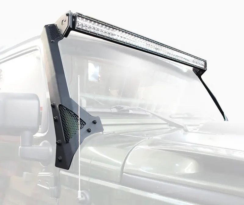 Go Rhino Xe Windshield Light Mount – Low-Profile Bracket For 50-Inch Light Bars On Jeep Wrangler Jk 1