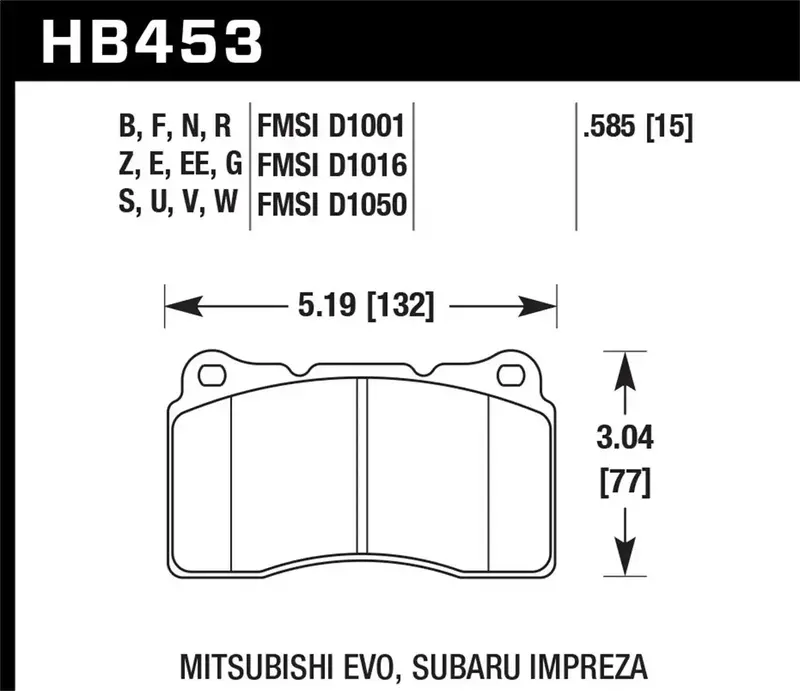 Hawk Blue 42 High-Friction Disc Brake Pads – 0.585" Thickness 1
