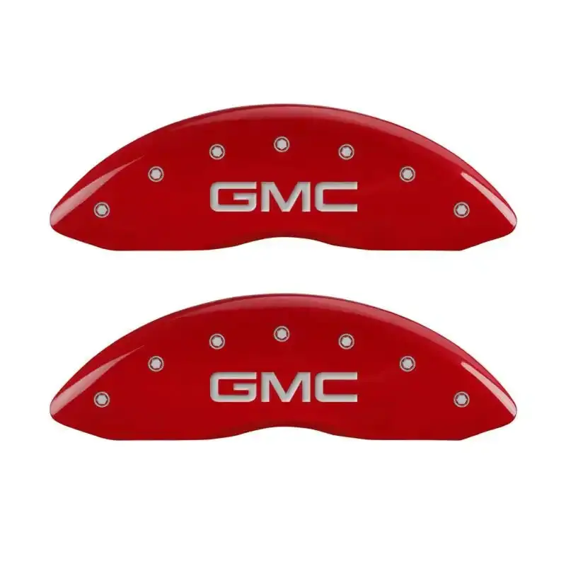 Mgp Engraved Front Caliper Covers – Gmc Red Finish With Silver Lettering (2008 Canyon) 1