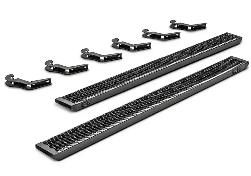N-Fab Growler Cab-Length Side Steps For 2015–2021 Ram 1500 Crew Cabs (Texas Black Finish) 1