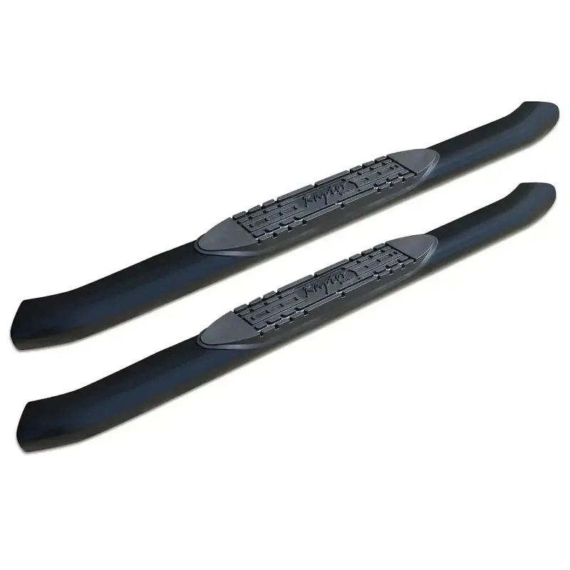 Raptor Series Curved Oval Step Bars – Black E-Coated Steel For Dodge Ram 1