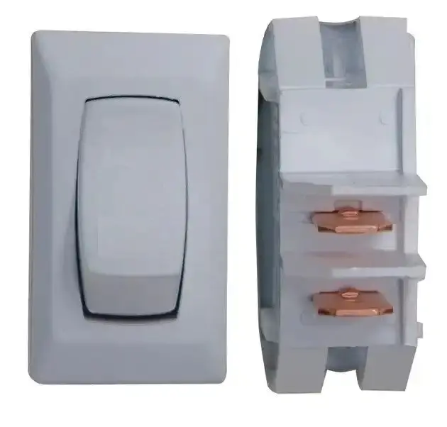 Single-Pole On/Off Rocker Switch – White Housing, Card-Mounted (B1-10 Uc) 1
