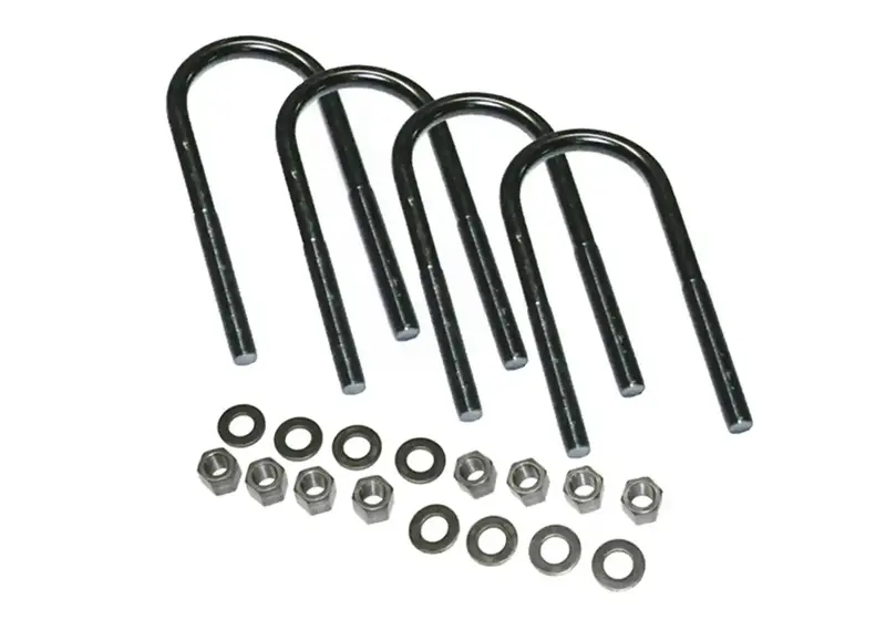 Superlift 10704 U-Bolt Kit – 9/16" X 3-1/4" Round U-Bolts With Mounting Hardware (4-Pack) 1