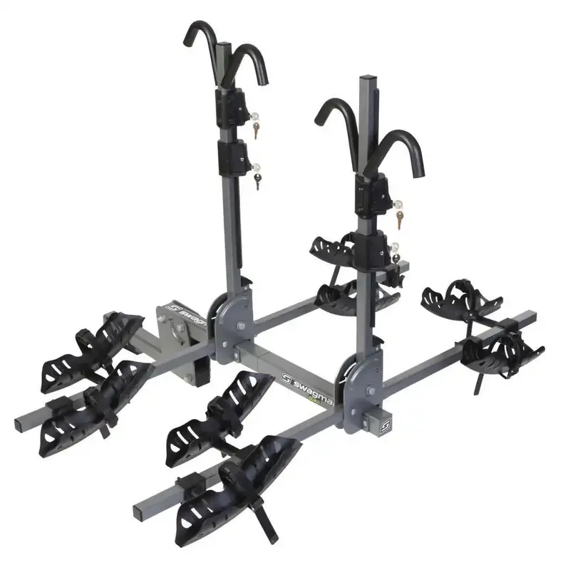 Swagman Quad 2+2 Hitch-Mount Bike Rack – Platform Style For 2 Or 4 Bikes, Fits 2-Inch Receivers 1