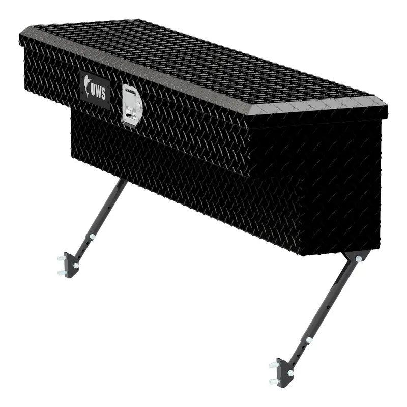 Uws Ec30102-Mk2 Gloss Black Aluminum 48-Inch Truck Side Storage Box With Compact Leg Design 1