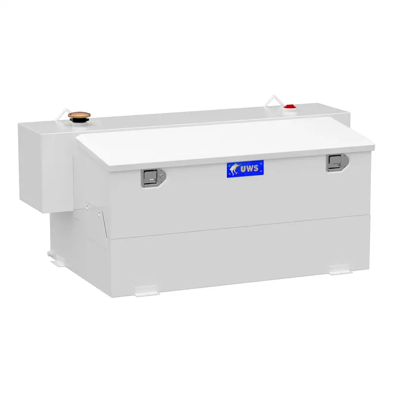 Uws St-100Hh-Cb-W Hammerhead-Style 100-Gallon Transfer Tank – Steel-Aluminum Hybrid, White Finish 1